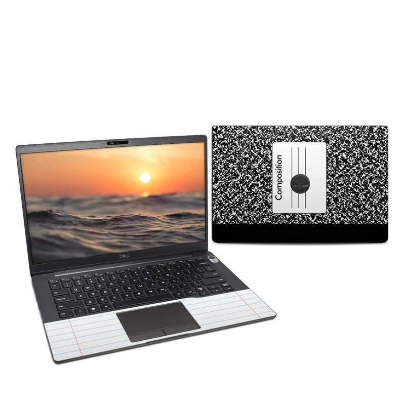 Dell Latitude 7400 Skin design of Text, Font, Line, Pattern, Black-and-white, Illustration with black, gray, white colors