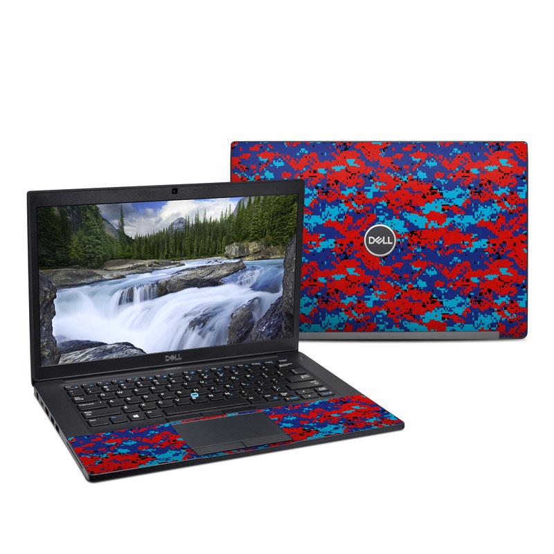 Dell Latitude 7490 Skin design of Blue, Red, Pattern, Textile, Electric blue, with blue, red colors