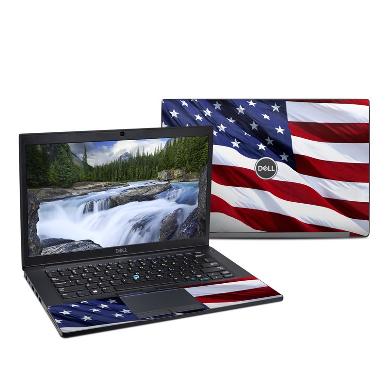 Dell Latitude 7490 Skin design of Flag, Flag of the united states, Flag Day (USA), Veterans day, Memorial day, Holiday, Independence day, Event, with red, blue, white colors