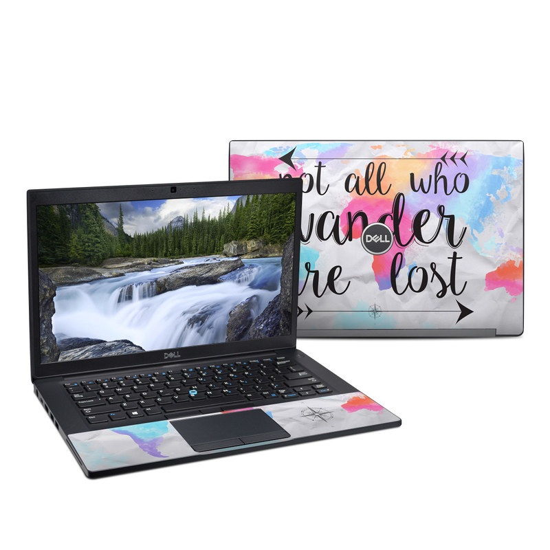 Dell Latitude 7490 Skin design of Font, Text, Calligraphy, Graphics, with black, white, orange, pink, red, blue, purple, yellow colors