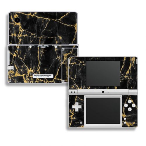 Black Gold Marble Nintendo DSi Skin
