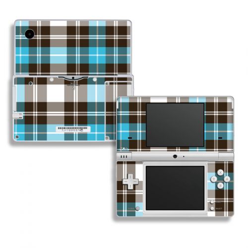 Turquoise Plaid Nintendo DSi Skin