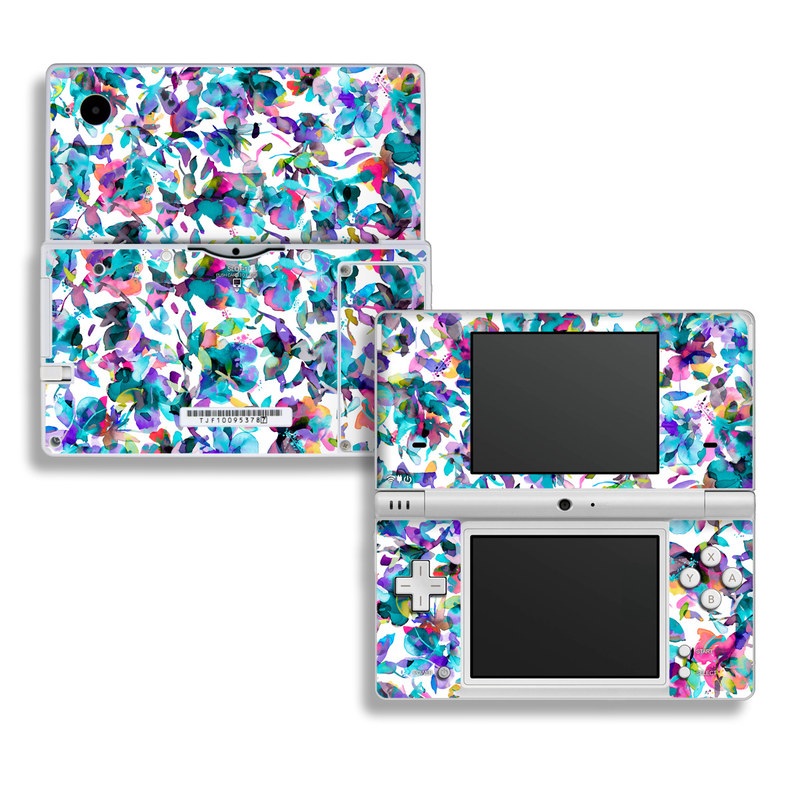 Nintendo DSi Skin design of Pattern, Design, Textile, with white, blue, red, purple, pink, orange, yellow colors