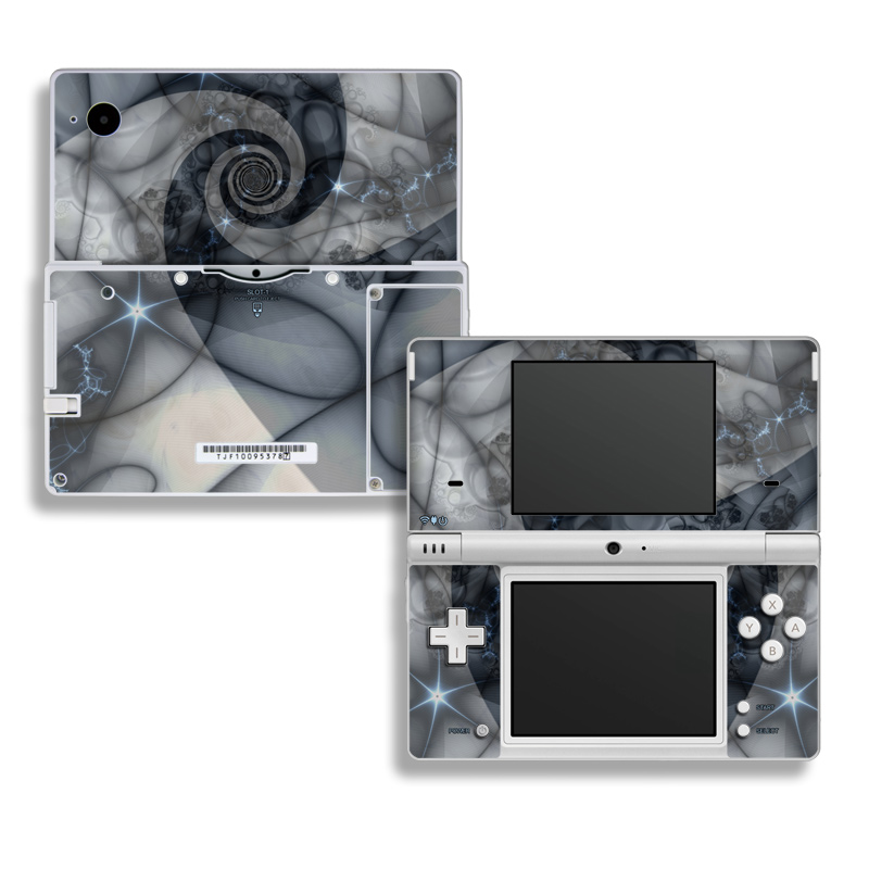 Nintendo DSi Skin design of Eye, Drawing, Black-and-white, Design, Pattern, Art, Tattoo, Illustration, Fractal art, with black, gray colors