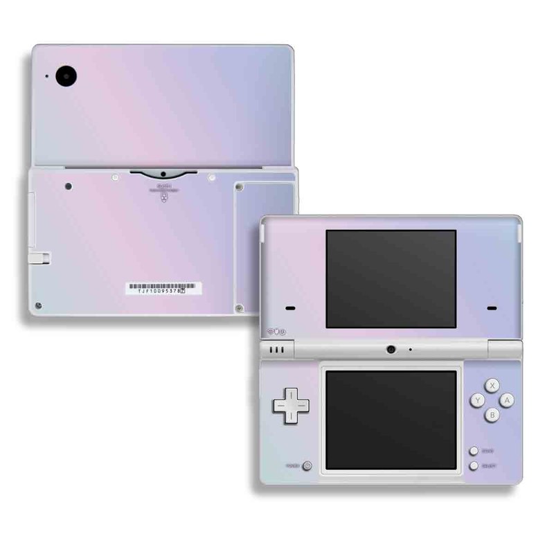 Nintendo DSi Skin design of White, Blue, Daytime, Sky, Atmospheric phenomenon, Atmosphere, Calm, Line, Haze, Fog, with pink, purple, blue colors