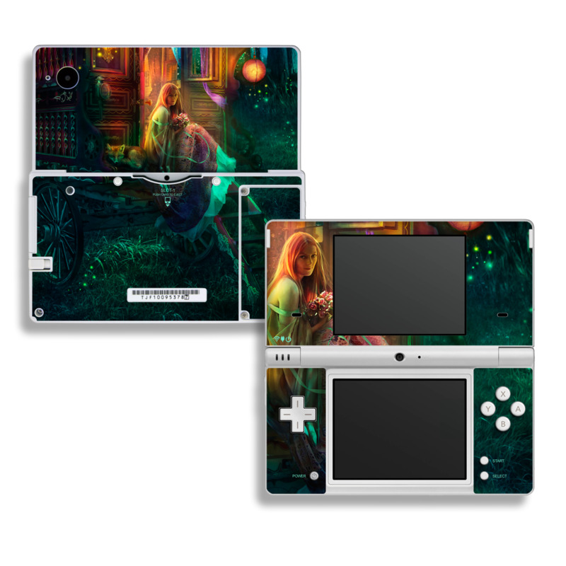 Nintendo DSi Skin design of Illustration, Adventure game, Darkness, Art, Digital compositing, Fictional character, Games, with black, red, blue, green colors