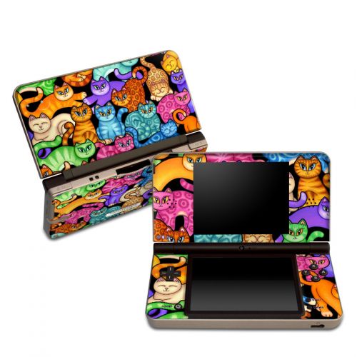 Colorful Kittens Nintendo DSi XL Skin