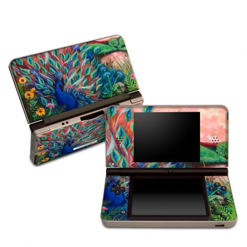 Coral Peacock Nintendo DSi XL Skin