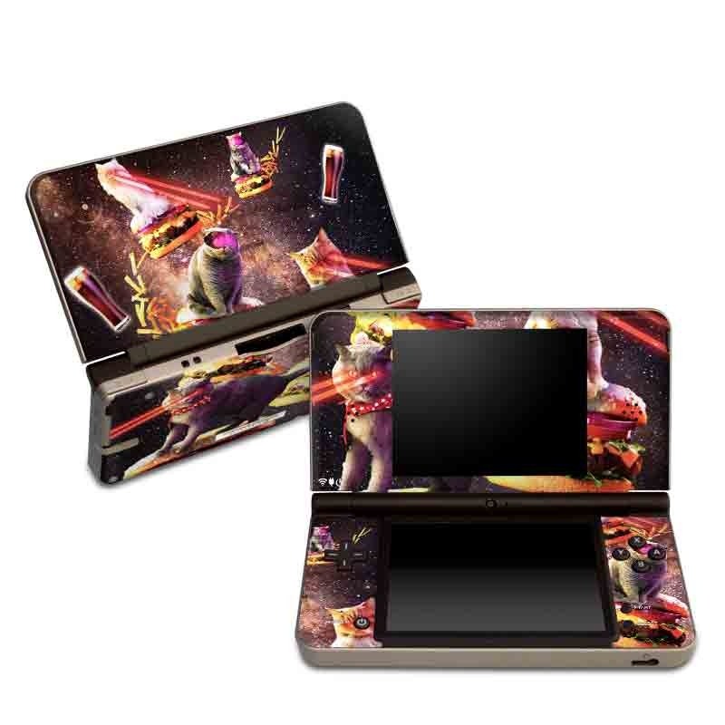 Nintendo DSi XL Skin design of Circus, Performance, Event, Graphic design, Art, Illustration, Fictional character, with black, white, purple, brown, gray, yellow, green colors