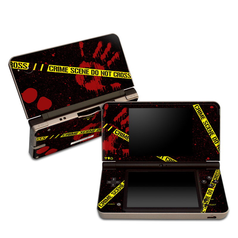 Nintendo DSi XL Skin design of Red, Black, Font, Text, Logo, Graphics, Graphic design, Room, Carmine, Fictional character, with black, red, green colors