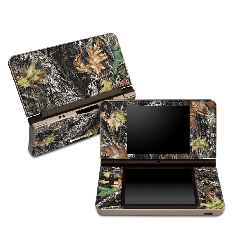 Nintendo DSi XL Skin design of Leaf, Tree, Plant, Adaptation, Camouflage, Branch, Wildlife, Trunk, Root, with black, gray, green, red colors