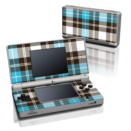 Turquoise Plaid Nintendo DS Lite Skin