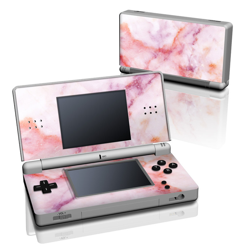 Nintendo DS Lite Skin design of Pink, Skin, Flesh, Textile, Fur, with pink, red, white, purple, orange colors