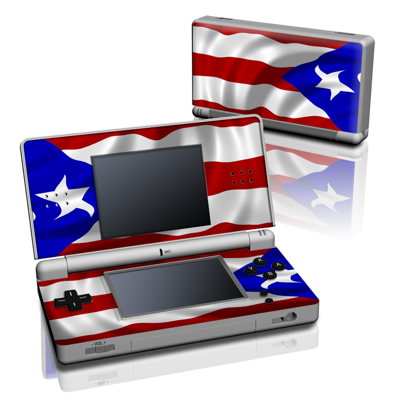 Nintendo DS Lite Skin design of Flag, Flag of the united states, Flag Day (USA), Veterans day, Independence day, with red, blue, white colors
