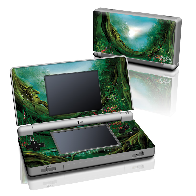 Nintendo DS Lite Skin design of Fractal art, Art, Organism, Fictional character, Earth, Cg artwork, with black, blue, green, gray colors