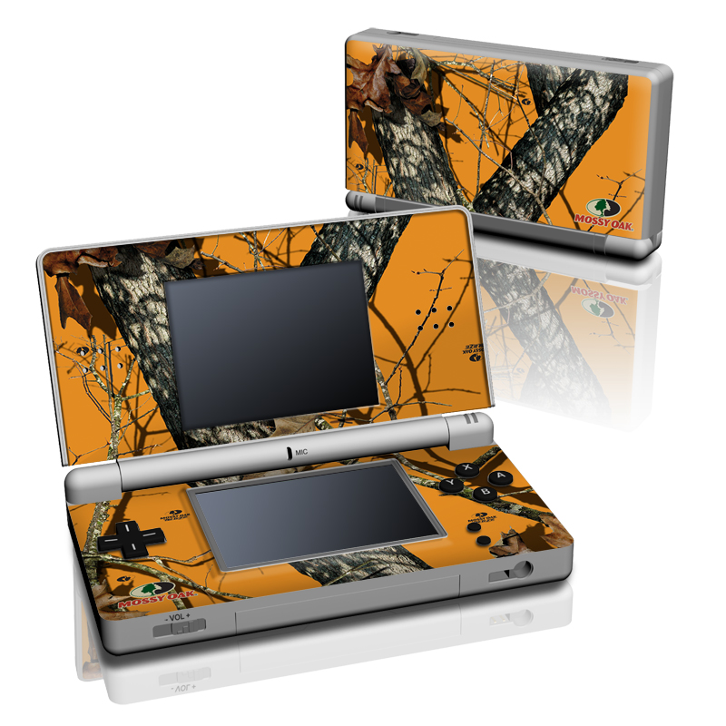 Nintendo DS Lite Skin design of Tree, Branch, Canoe birch, Woody plant, Plant, Leaf, Adaptation, Wildlife, Trunk, Birch family, with green, black, gray, red colors