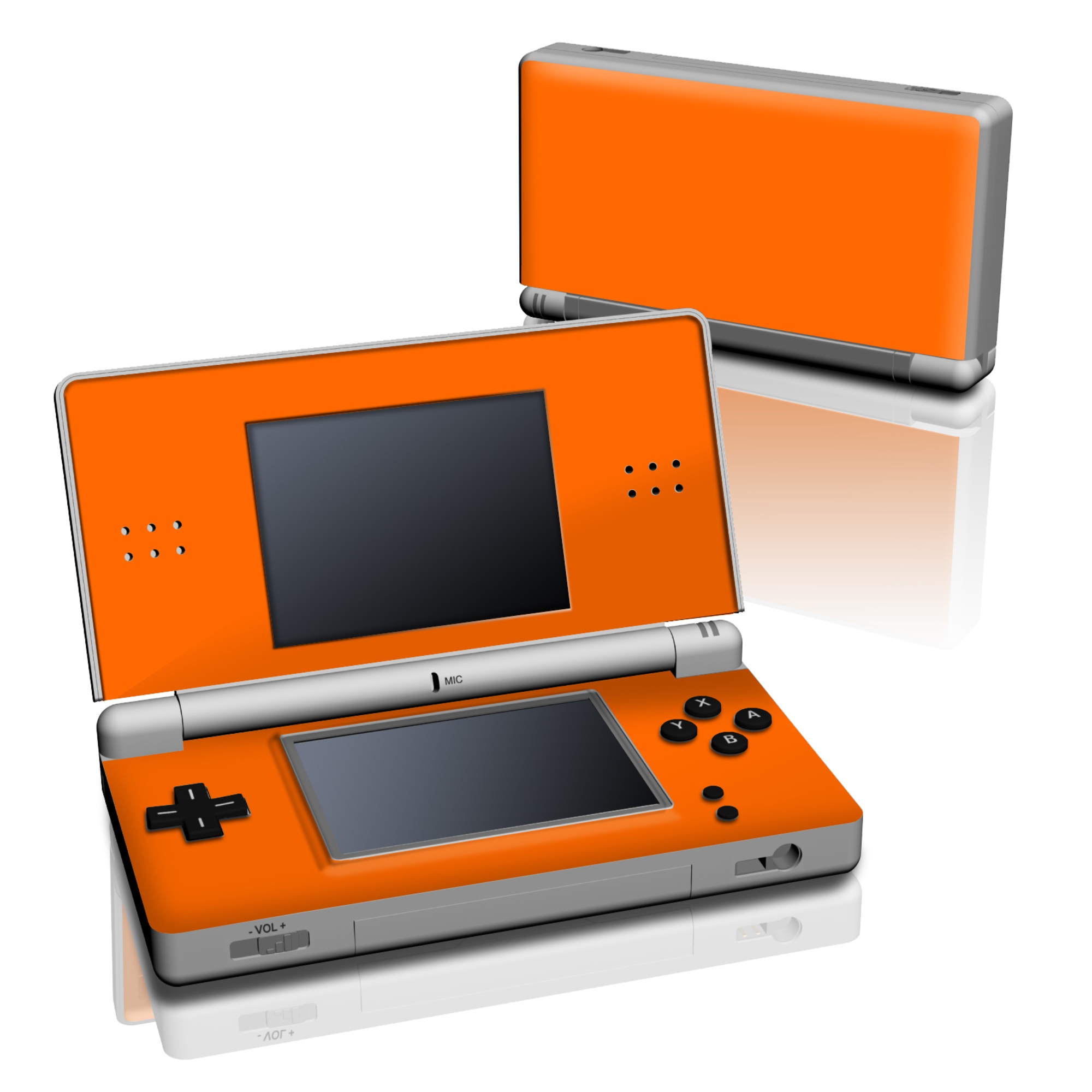 Nintendo DS Lite Skin design of Brown, Amber, Orange, Peach, Pattern, Magenta, Tints and shades, Font, Carmine, Event, with orange colors