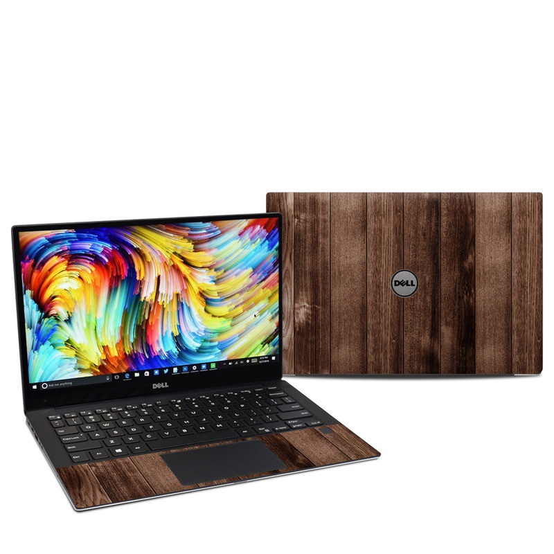 Dell XPS 13 9360 Skin design of Wood, Wood flooring, Hardwood, Wood stain, Plank, Brown, Floor, Line, Flooring, Pattern with brown colors