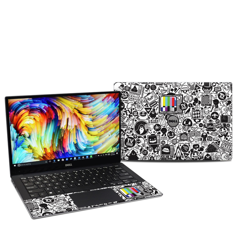 Dell XPS 13 9360 Skin design of Pattern, Drawing, Doodle, Design, Visual arts, Font, Black-and-white, Monochrome, Illustration, Art with gray, black, white colors