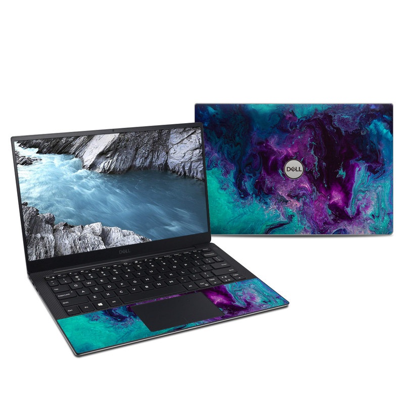 Dell XPS 13 9380 Skin design of Blue, Purple, Violet, Water, Turquoise, Aqua, Pink, Magenta, Teal, Electric blue with blue, purple, black colors