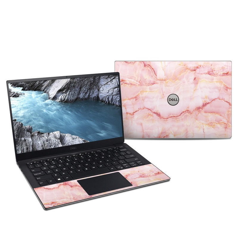 Dell XPS 13 9380 Skin design of Pink, Peach, with white, pink, red, yellow, orange colors