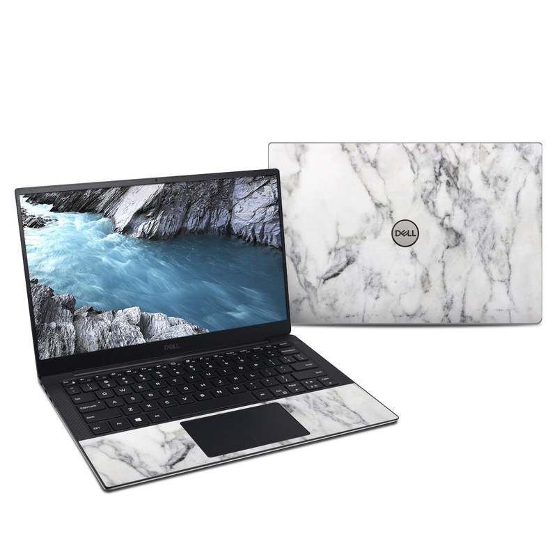 Dell XPS 13 9380 Skin design of White, Geological phenomenon, Marble, Black-and-white, Freezing with white, black, gray colors