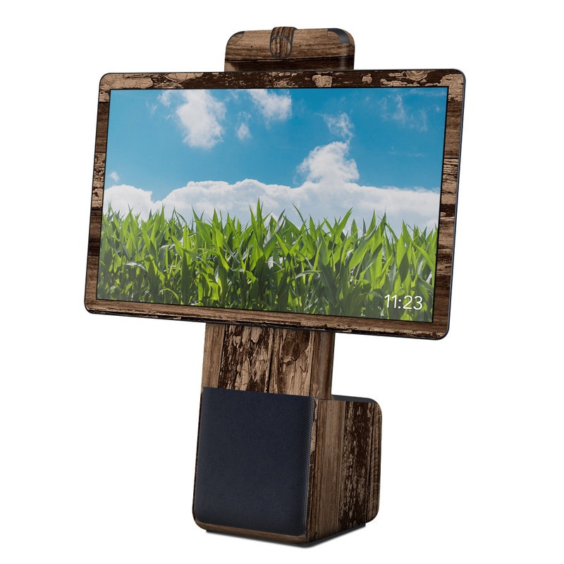 Facebook Portal Plus Skin design of Wood, Tree, Brown, Plank, Trunk, Pattern, Line, Hardwood, Black-and-white, Forest, with brown, black colors