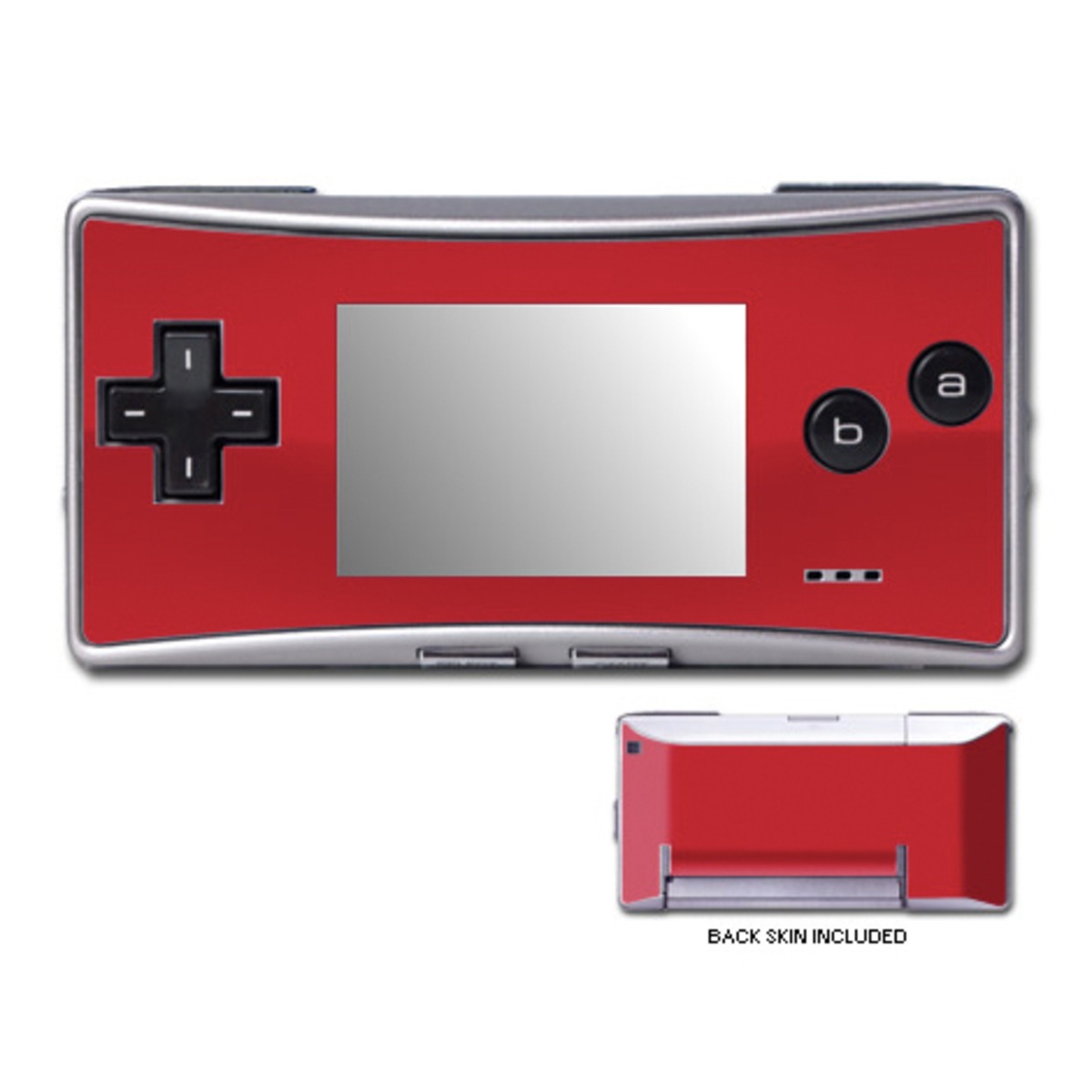 Game Boy Micro Skin design of Red, Pink, Maroon, Purple, Orange, Violet, Magenta, Material property, Font, Peach, with red colors