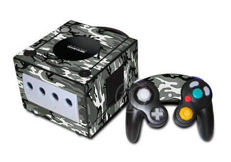 Old GameCube Skin design of Military camouflage, Pattern, Clothing, Camouflage, Uniform, Design, Textile, with black, gray colors