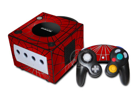 Old GameCube Skin design of Red, Symmetry, Circle, Pattern, Line, with red, black, gray colors