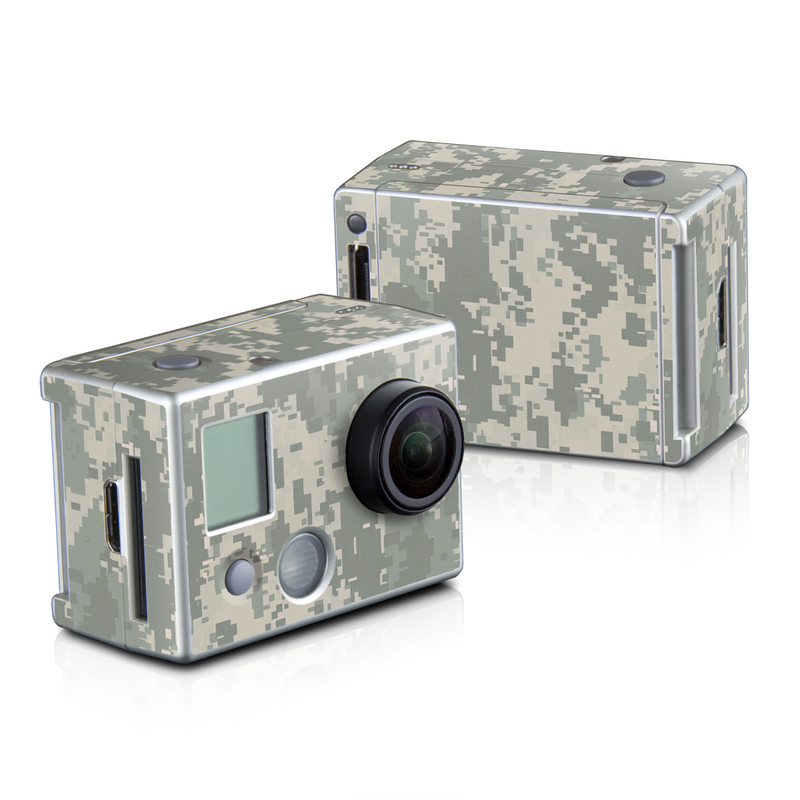 GoPro HD Hero2 Skin design of Military camouflage, Green, Pattern, Uniform, Camouflage, Design, Wallpaper, with gray, green colors