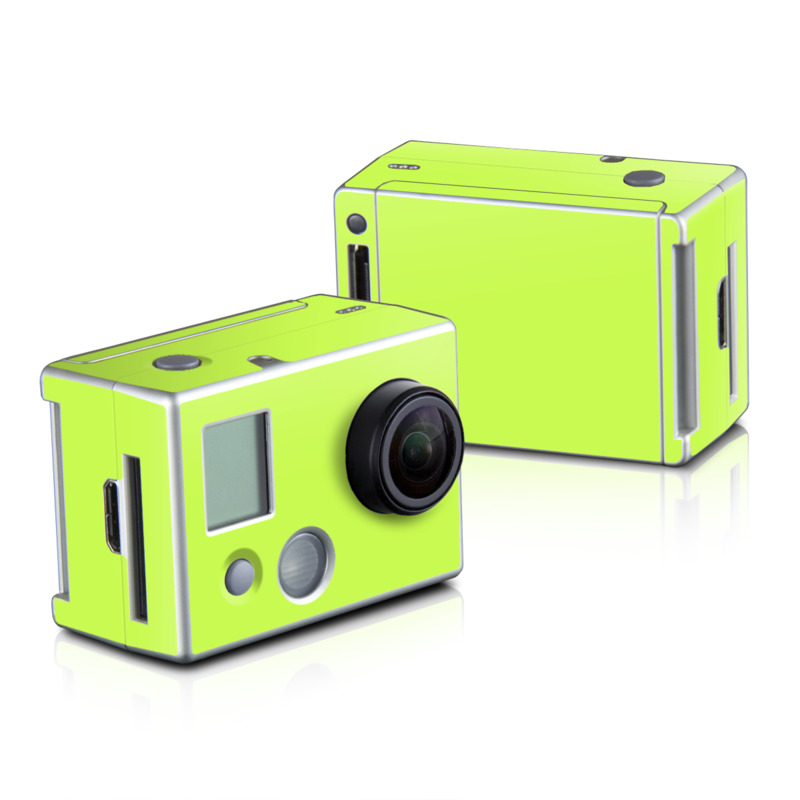 GoPro HD Hero2 Skin design of Green, Yellow, Text, Leaf, Font, Grass, with green colors