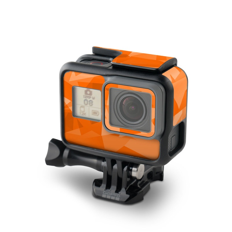 GoPro Hero5 Black Skin design of Orange, Pattern, Peach, Line, Design, Triangle with orange colors