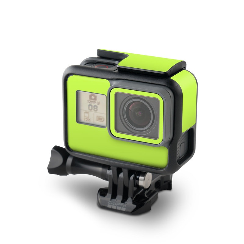 GoPro Hero5 Black Skin design of Green, Yellow, Text, Leaf, Font, Grass with green colors