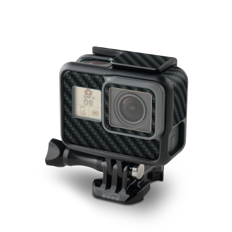 GoPro Hero7 Black Skin design of Green, Black, Blue, Pattern, Turquoise, Carbon, Textile, Metal, Mesh, Woven fabric, with black colors