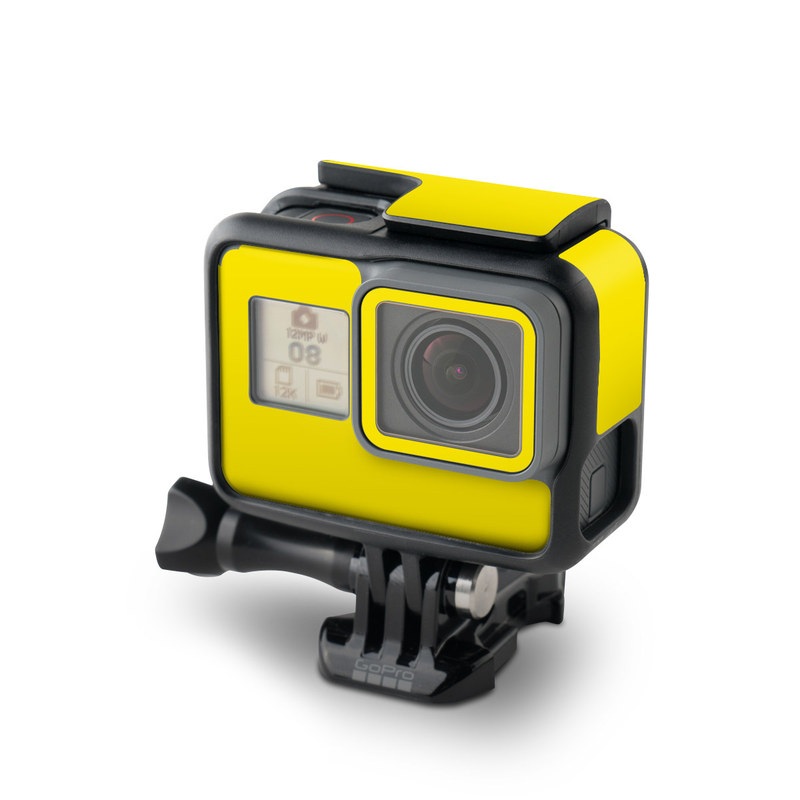 GoPro Hero7 Black Skin design of Green, Yellow, Orange, Text, Font, with yellow colors