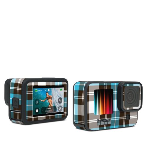 Turquoise Plaid GoPro HERO Black Series Skin