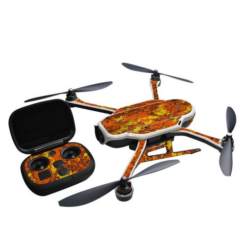Digital Orange Camo GoPro Karma Skin