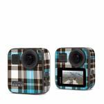 Turquoise Plaid GoPro Max Skin