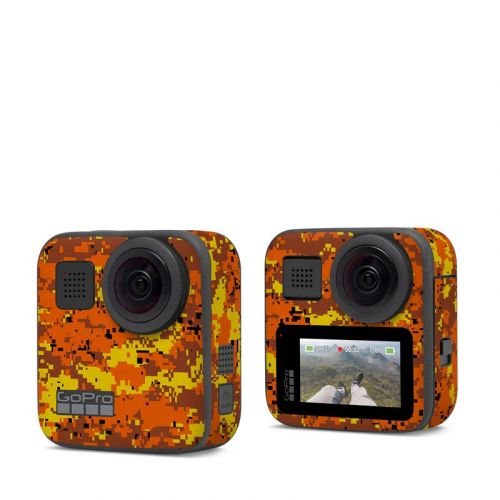 Digital Orange Camo GoPro Max Skin