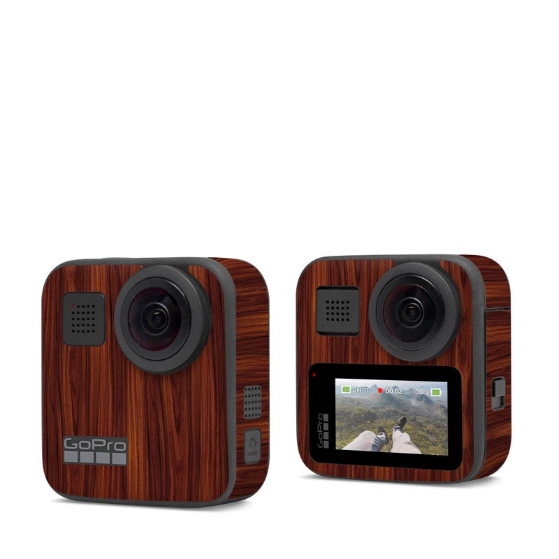 GoPro Max Skin design of Wood, Red, Brown, Hardwood, Wood flooring, Wood stain, Caramel color, Laminate flooring, Flooring, Varnish, with black, red colors