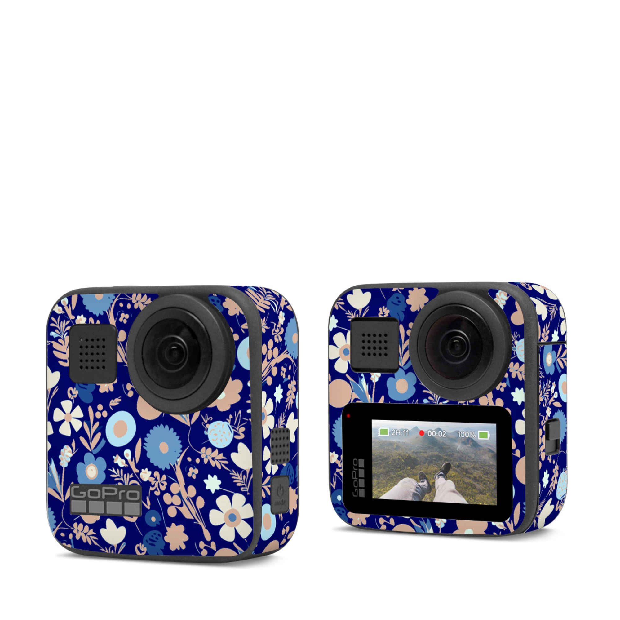 GoPro Max Skin design of Pattern, Art, Symmetry, Circle, Electric blue, with blue, white, pink colors