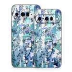 Blue Ink Floral Google Pixel 10 Series Skin