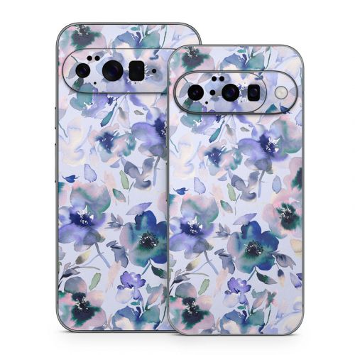 Aquatic Artistic Flowers Google Pixel 10 Series Skin