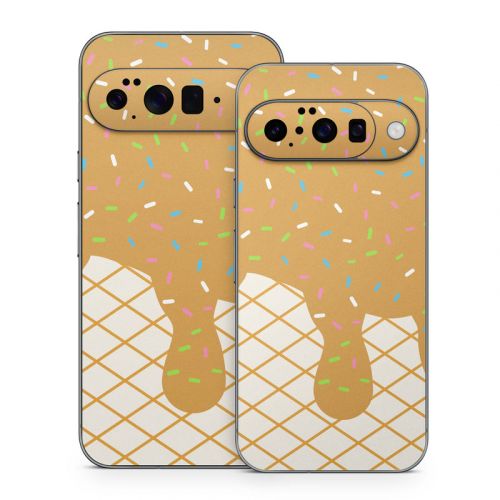 Caramel Ice Cream Drip Google Pixel 10 Series Skin