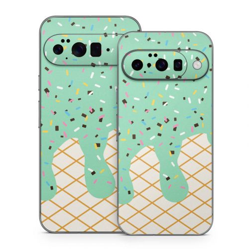 Mint Chocolate Chip Ice Cream Drip Google Pixel 10 Series Skin