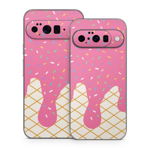 Strawberry Ice Cream Drip Google Pixel 10 Series Skin