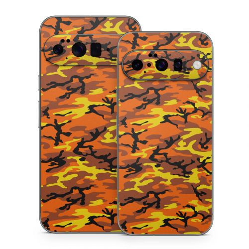 Orange Camo Google Pixel 10 Series Skin