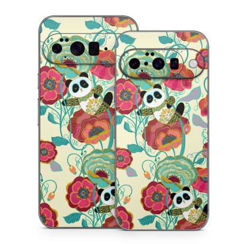 Panda Flowers Google Pixel 10 Series Skin