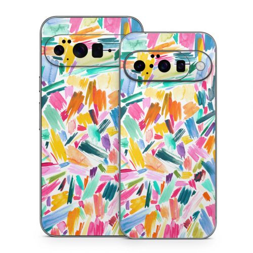 Watercolor Colorful Brushstrokes Google Pixel 10 Series Skin